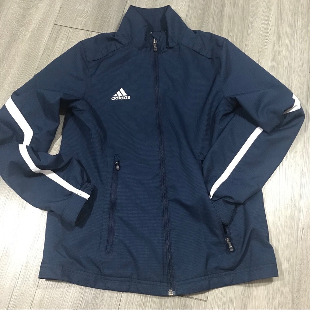 Adidas Navy Blue Full Zip Mesh Lined‎ Jacket size XS